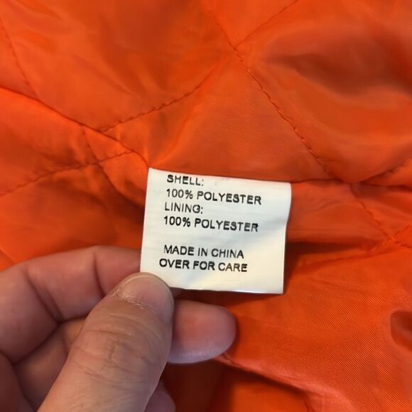 American Stitch Fleece Bomber Jacket Navy Size Small - Picture 5 of 12